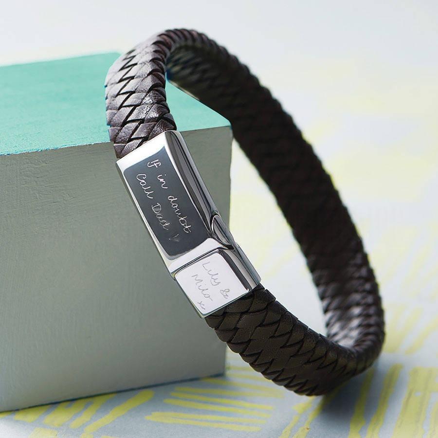 Minimalist Men's Leather Woven Bracelet