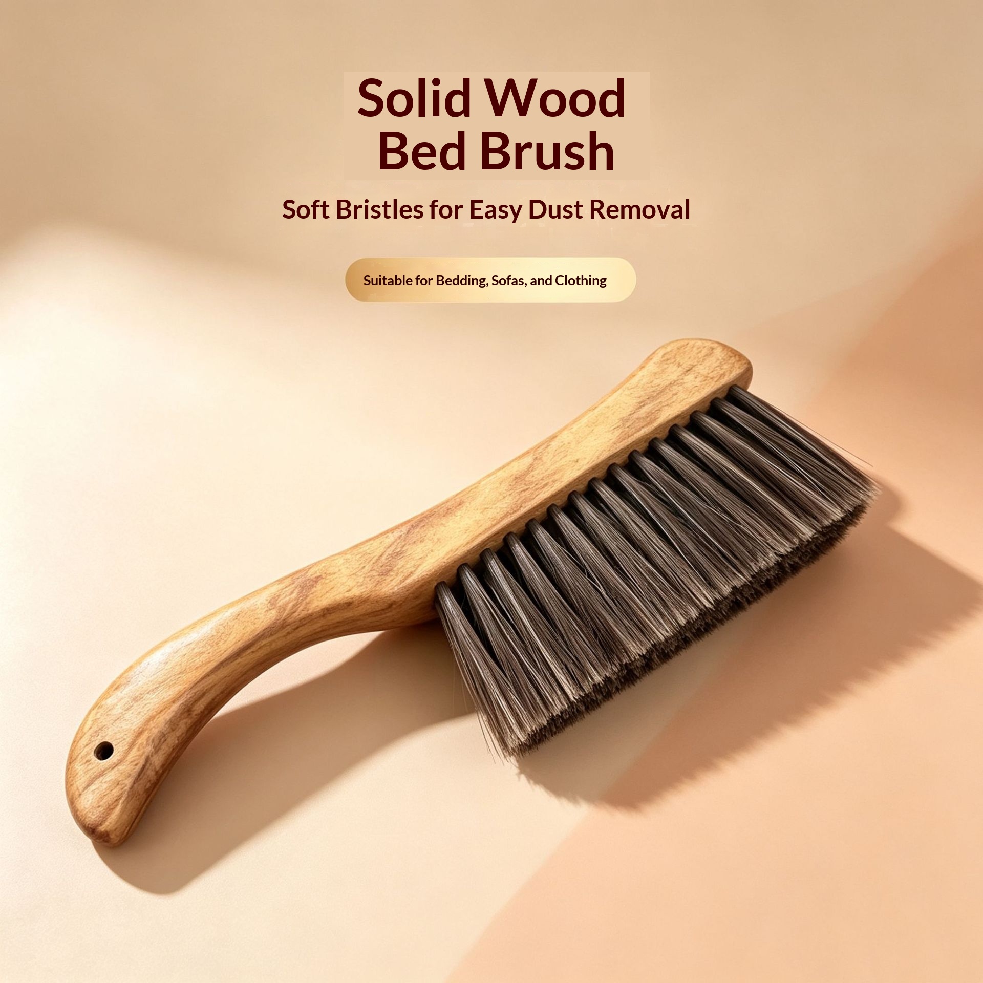 New Rosewood Straight-handle Bed Brush detail photo 2