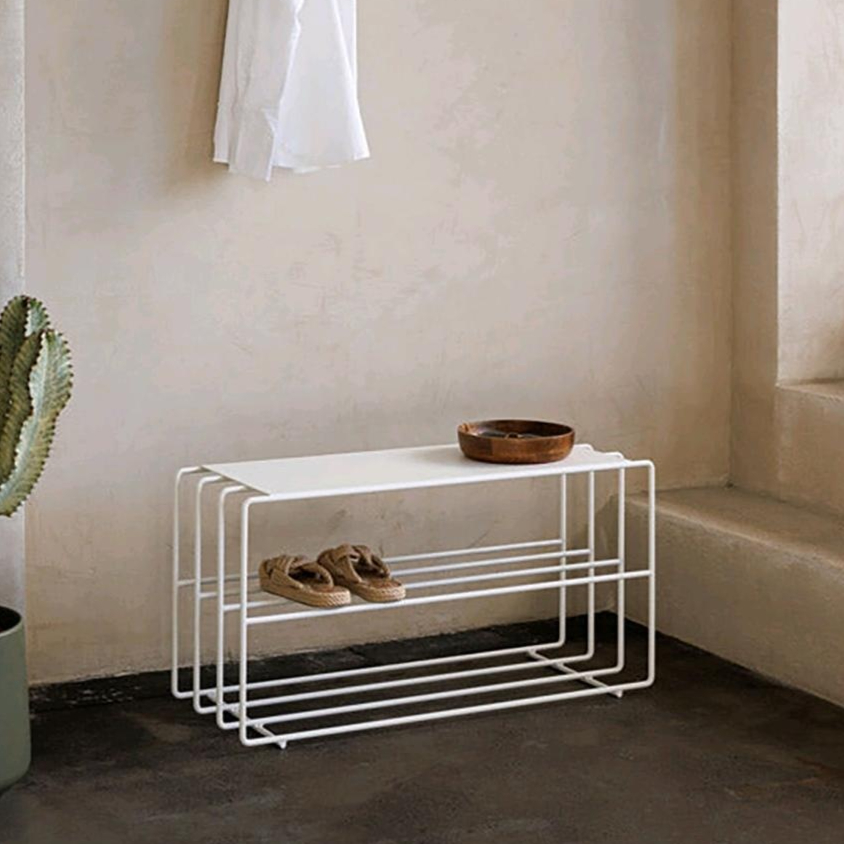 Storage Wrought Iron Seat For Home Use