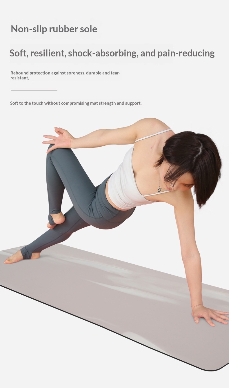 Non-Slip PU Rubber Yoga Mat – 5 mm Colour-Block