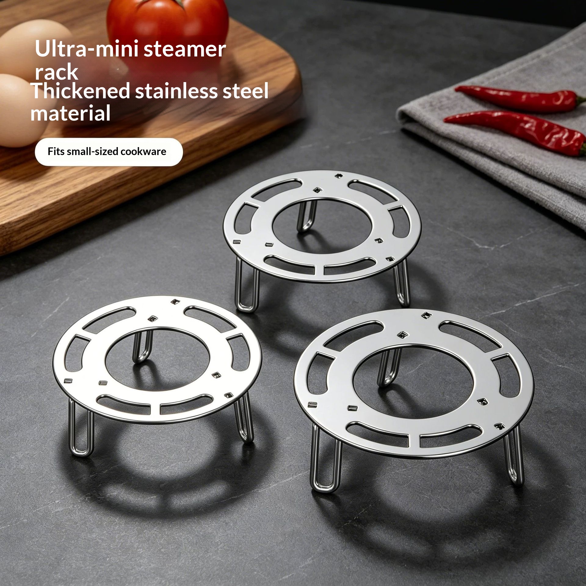 Foldable Mini Stainless Steel Steamer Rack Small Size Steaming Rack