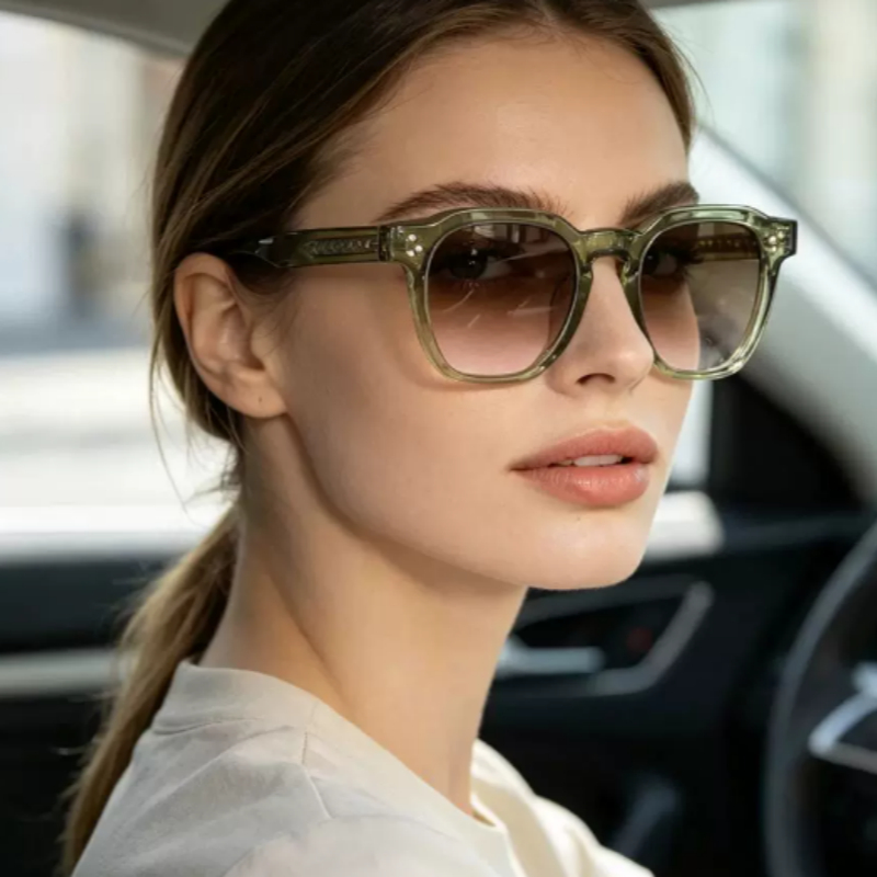 CATERSIDE Retro Punk Men Sunglasses Small Frame Square Perso