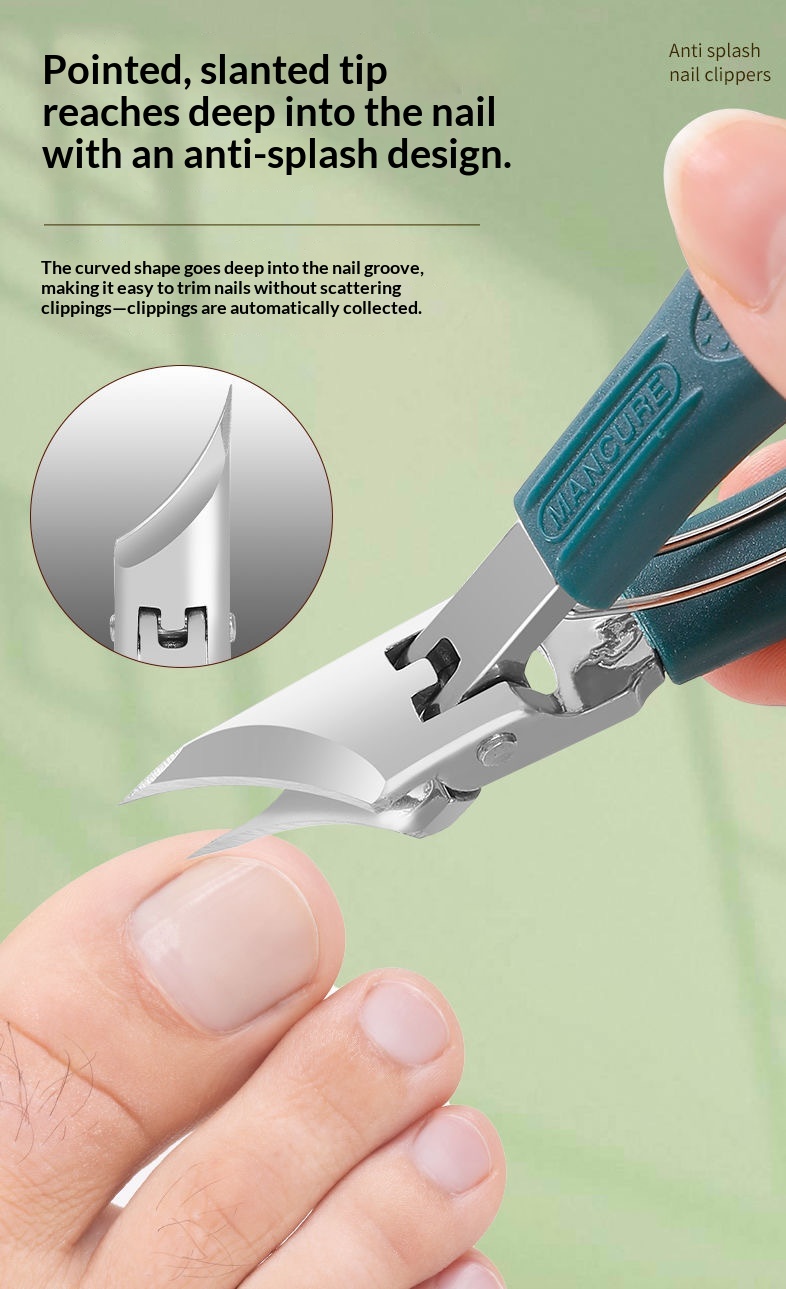 Nail Clipper Set With Eagle-beak Slanted Blades detail photo 5