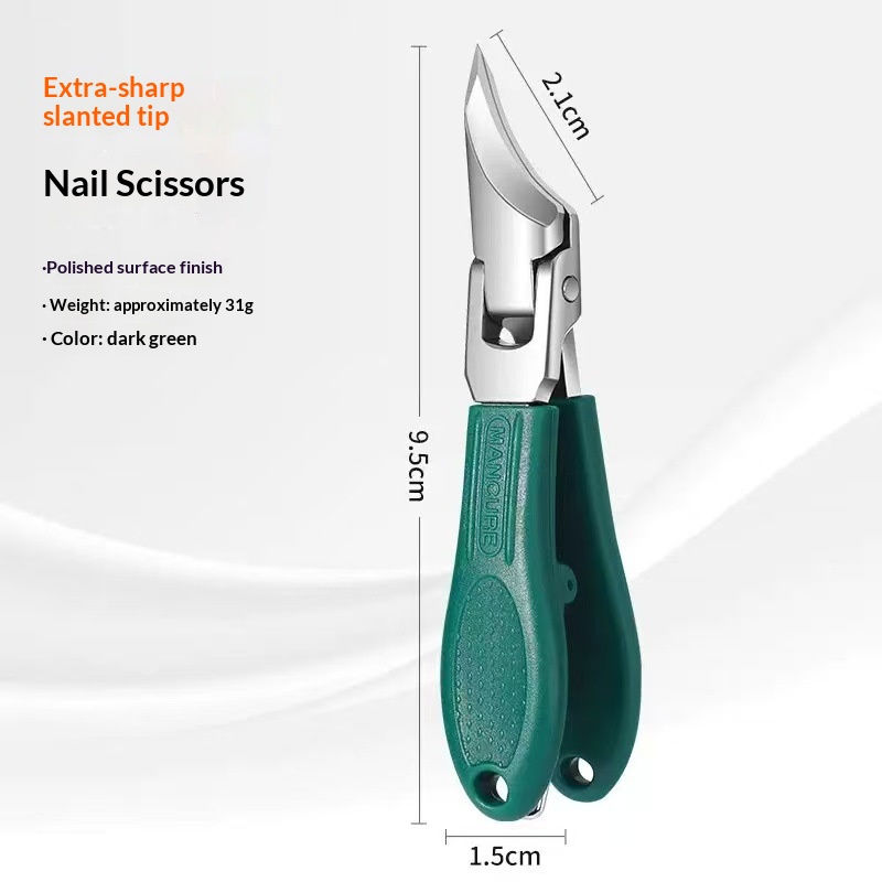 Nail Clipper Set With Eagle-beak Slanted Blades