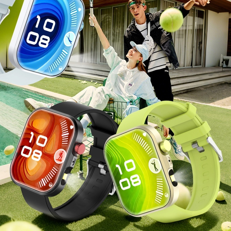 H14 multi-color smart watch with zinc alloy circular dial