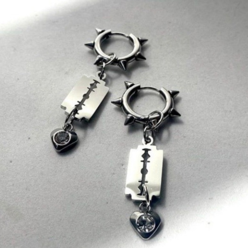 Stainless Steel Casual Blade Earrings