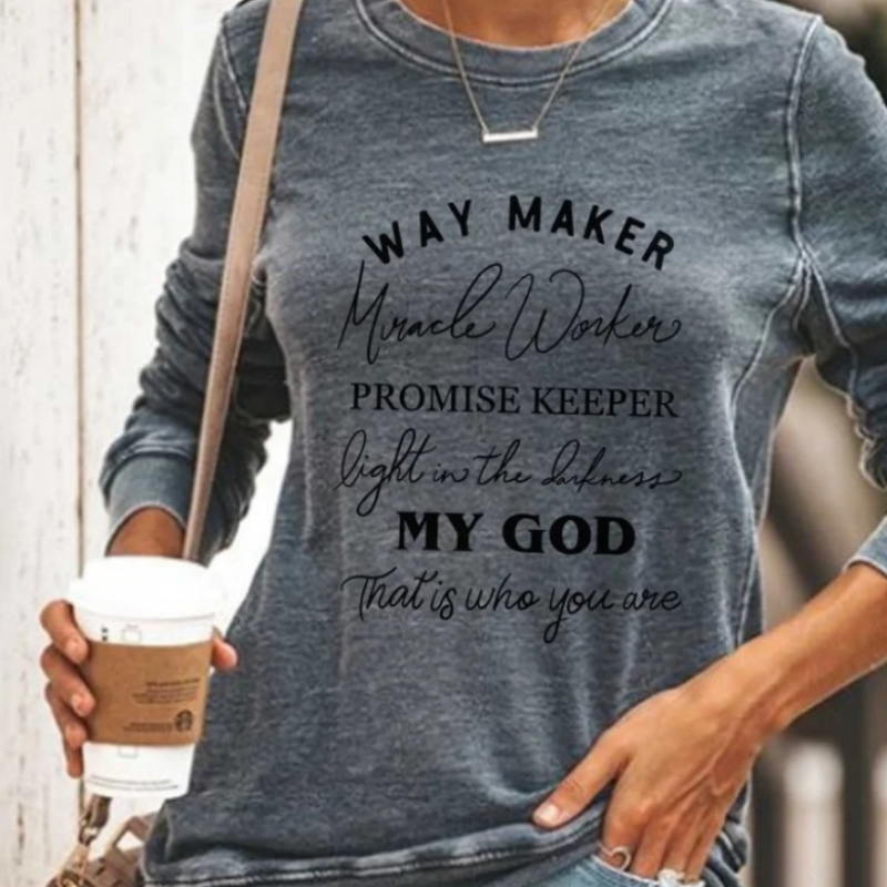 Printed Raglan Long-Sleeve Womens Sweatshirt