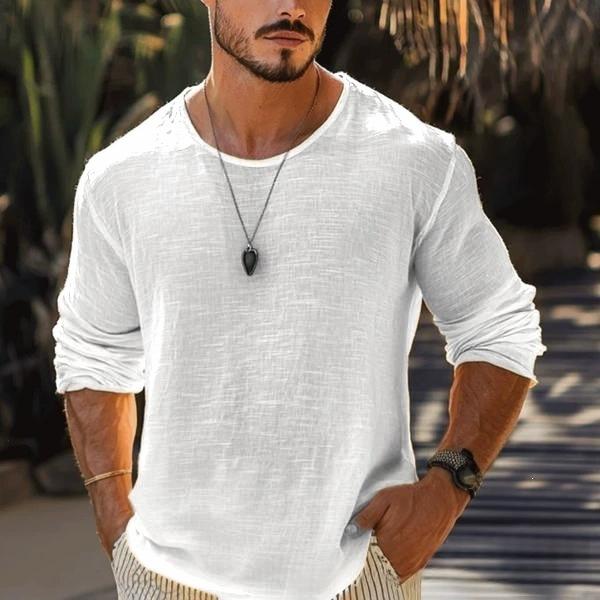 Men's Casual Solid Color Breathable T-Shirt