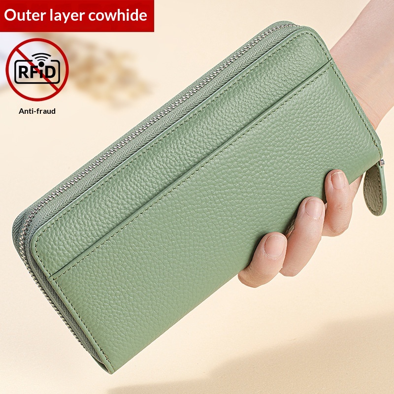 Large-capacity Women's Wallet Made Of Top-layer Cowhide