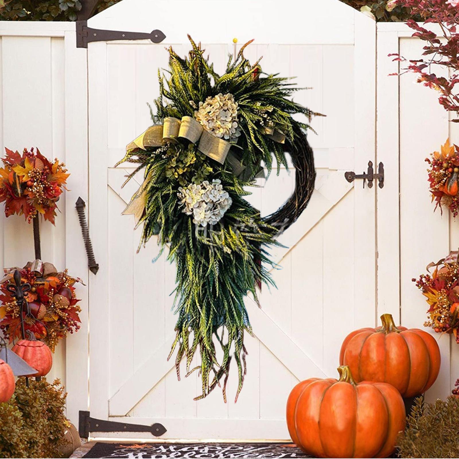 Apricot Hydrangea Wreath, picture 2 of 5