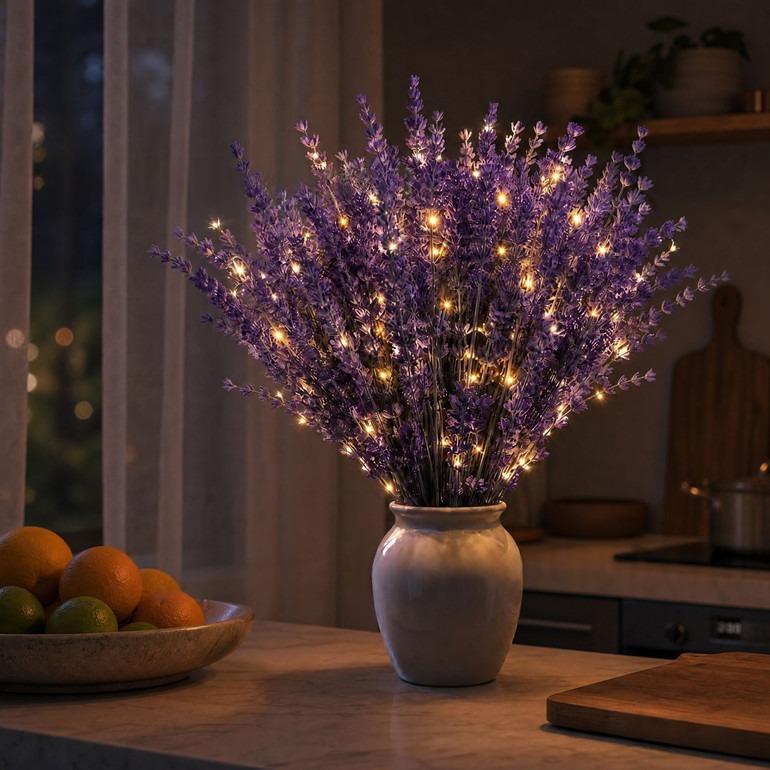 Luminous Lavender Bouquet Decoration, picture 3 of 4