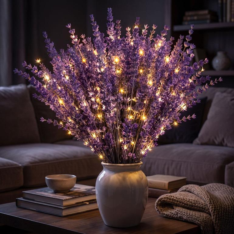 Luminous Lavender Bouquet Decoration, picture 4 of 4