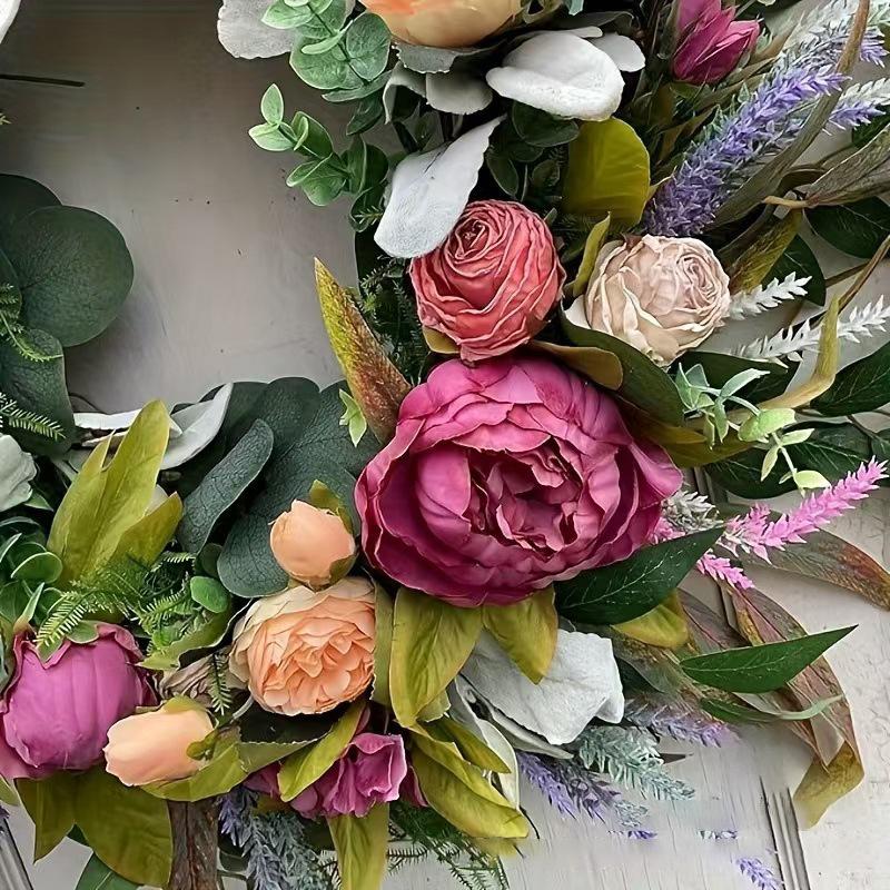 Artificial Flower Wreath, 45 cm, picture 4 of 4