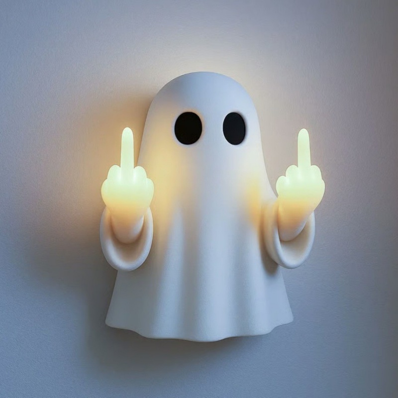 Cute Ghost Statue Holiday Creative Ghost Small Night Lamp