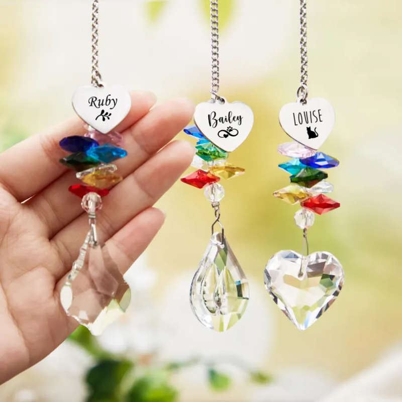 Engraved Characters Colorful Pet Commemorative Decorations Hanging Ornaments detail photo 4