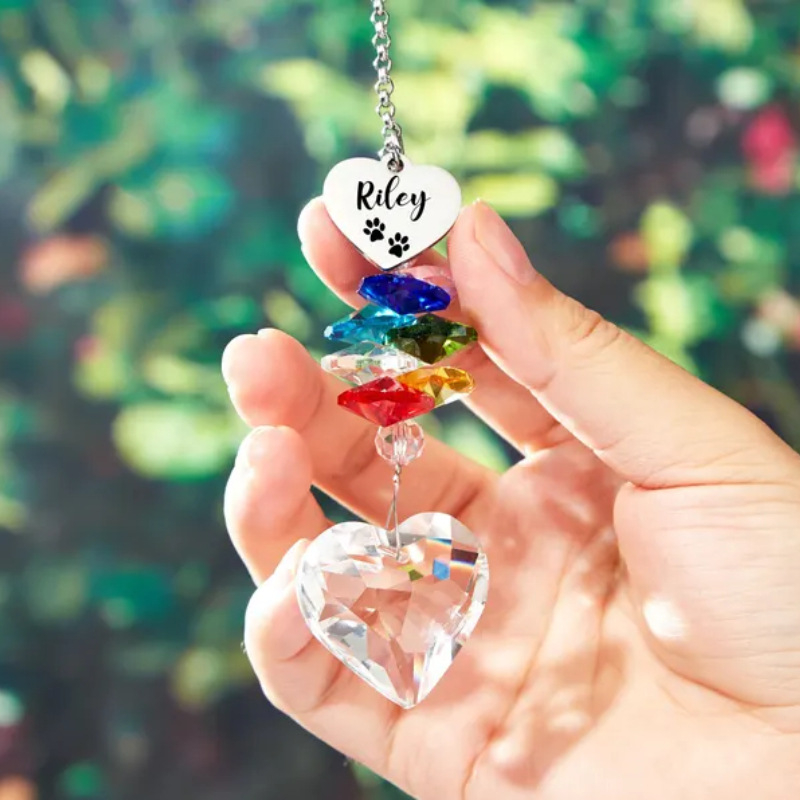Engraved Characters Colorful Pet Commemorative Decorations Hanging Ornaments detail photo 1