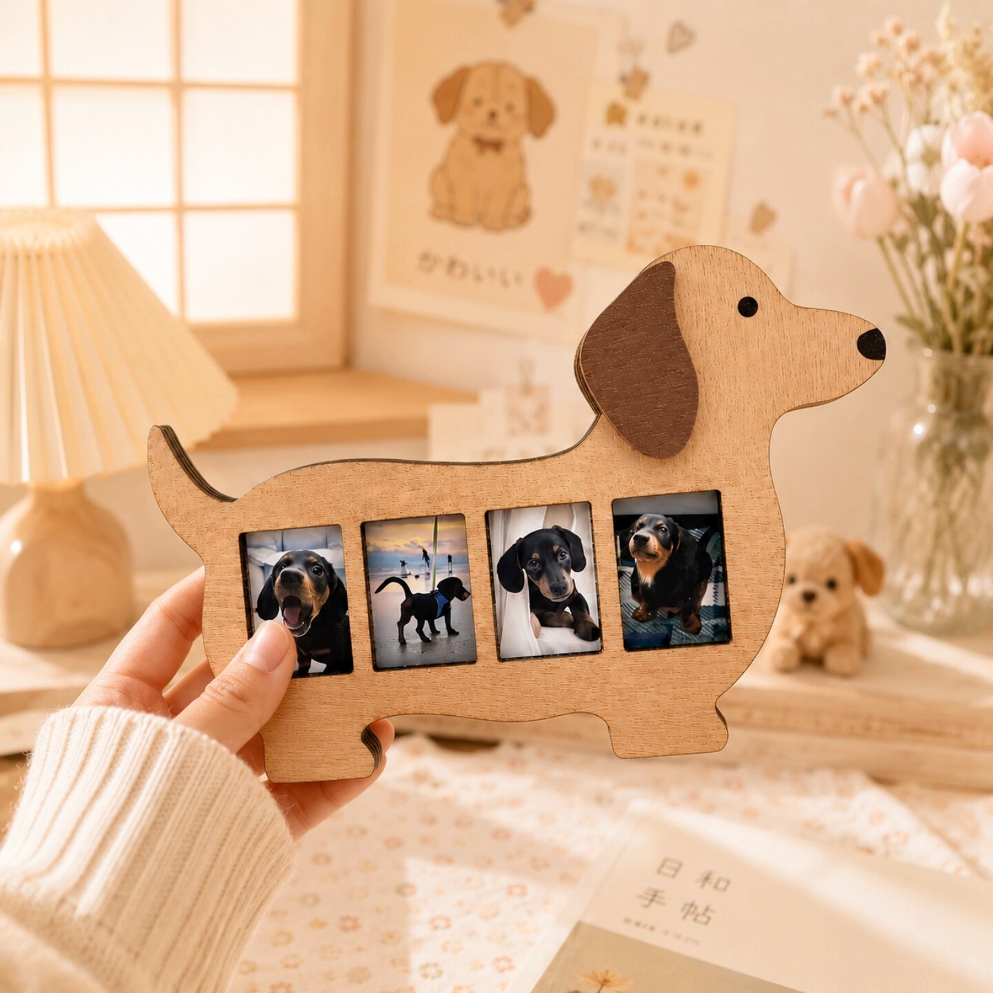 Wooden Sausage Dog Photo Frame