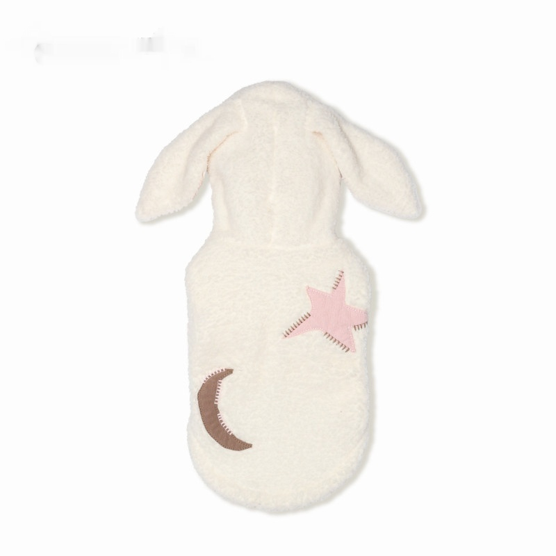 Plush Cozy Bunny Ear Pajamas Cute Dogcatdachshund Design - Plush Cozy Bunny Ear Pajamas Cute Dogcatdachshund Design White S