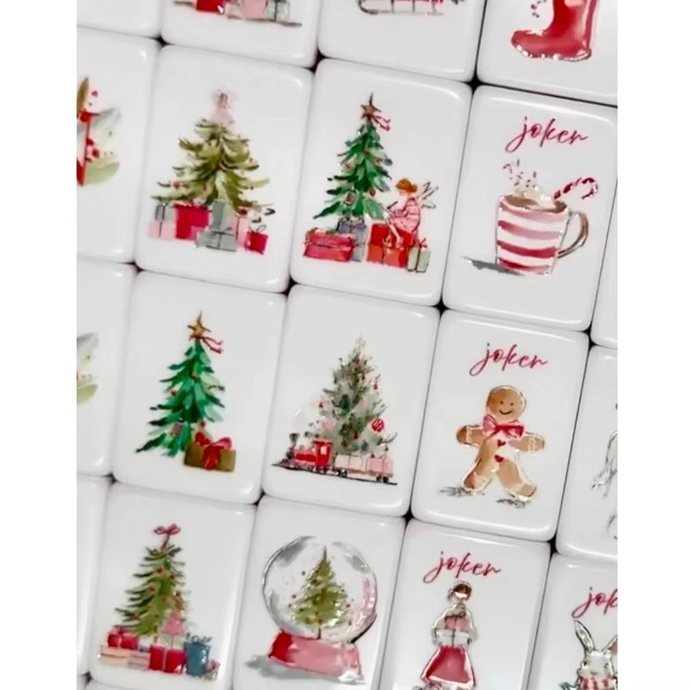 Christmas Theme American Mahjong Tile Set (Mahjong set)