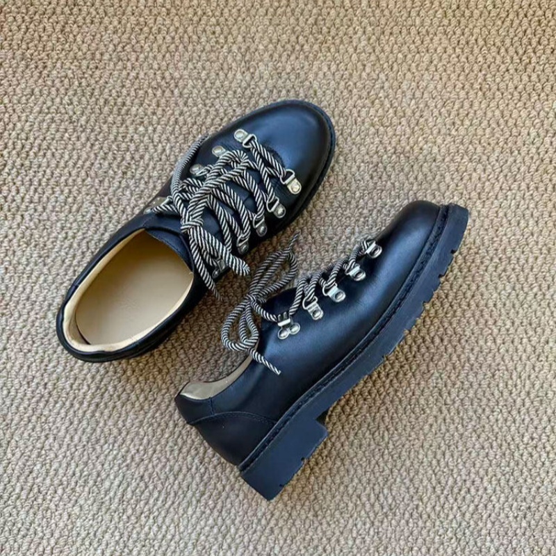 Leather-Lined Hiking Derby Shoes