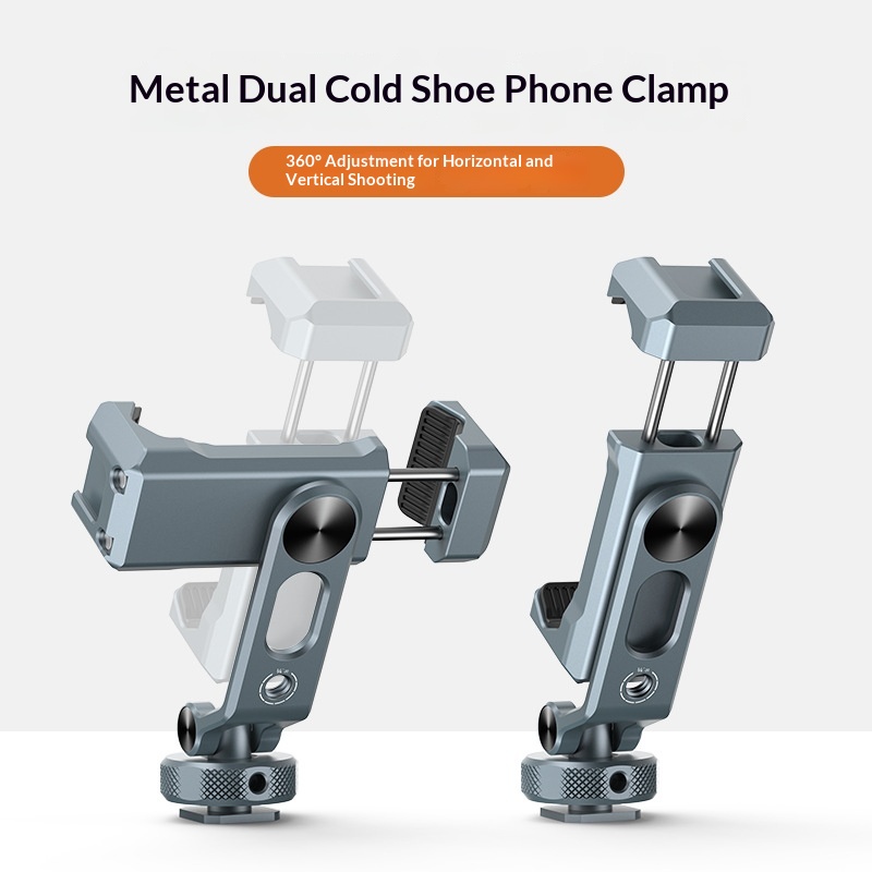 Pinza metal dual cold shoe montaje puerto cámara