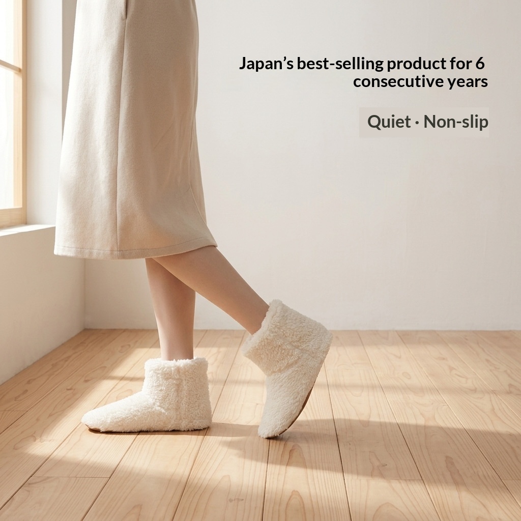 Household Japanese-style Closed-toe Plush Slippers