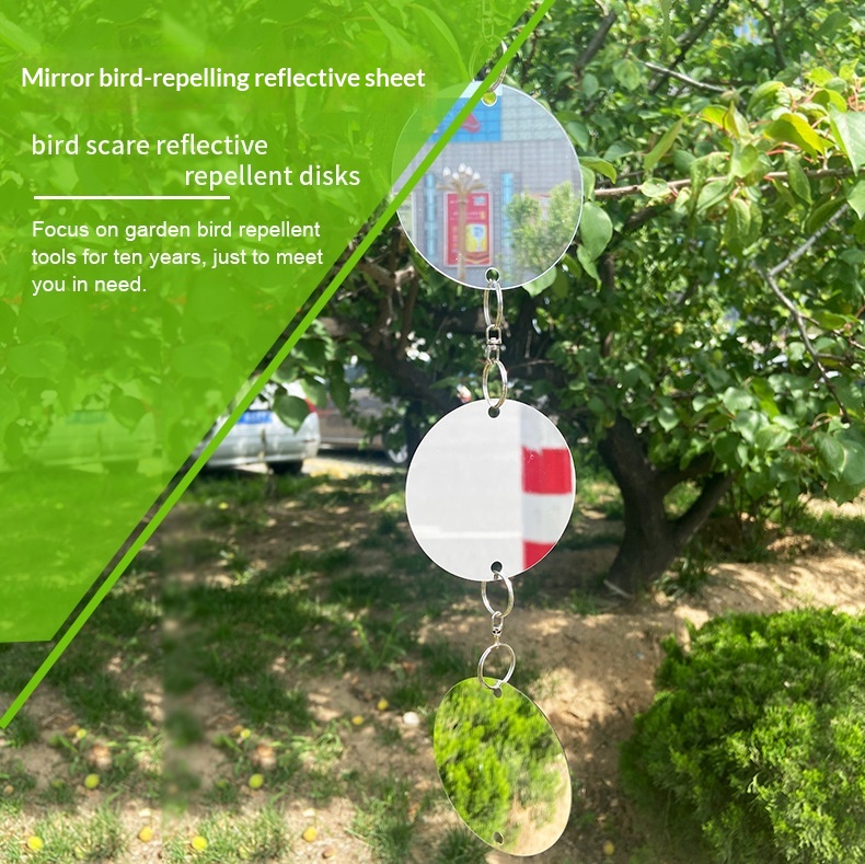 Silver Mirrored Reflective Bird-control Discs