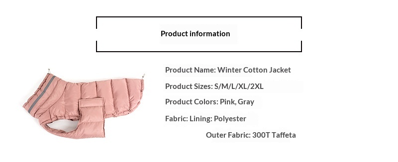 Winter Cotton Padded Pet Clothes detail photo 2