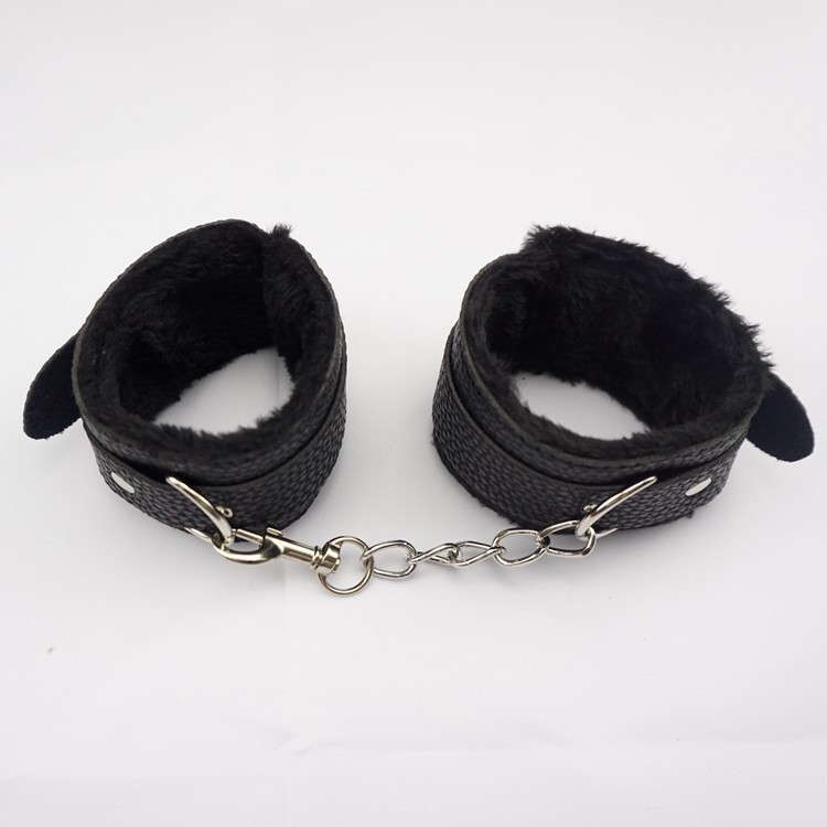 SM Sex Toys Plush Cross-lock Handcuffs And Ankle Cuffs