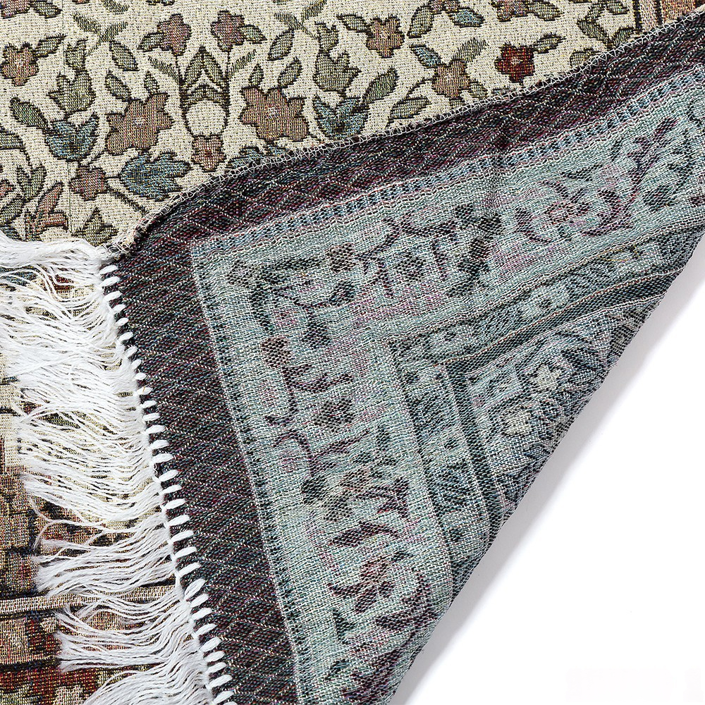 New Floral Design Kaaba Gold-thread Cotton Yarn Carpet