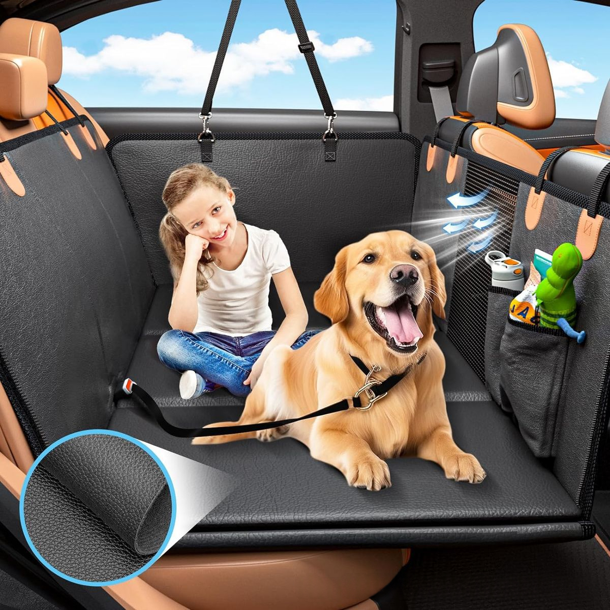 Waterproof Car Seat Cover For PetsDogs detail photo 4