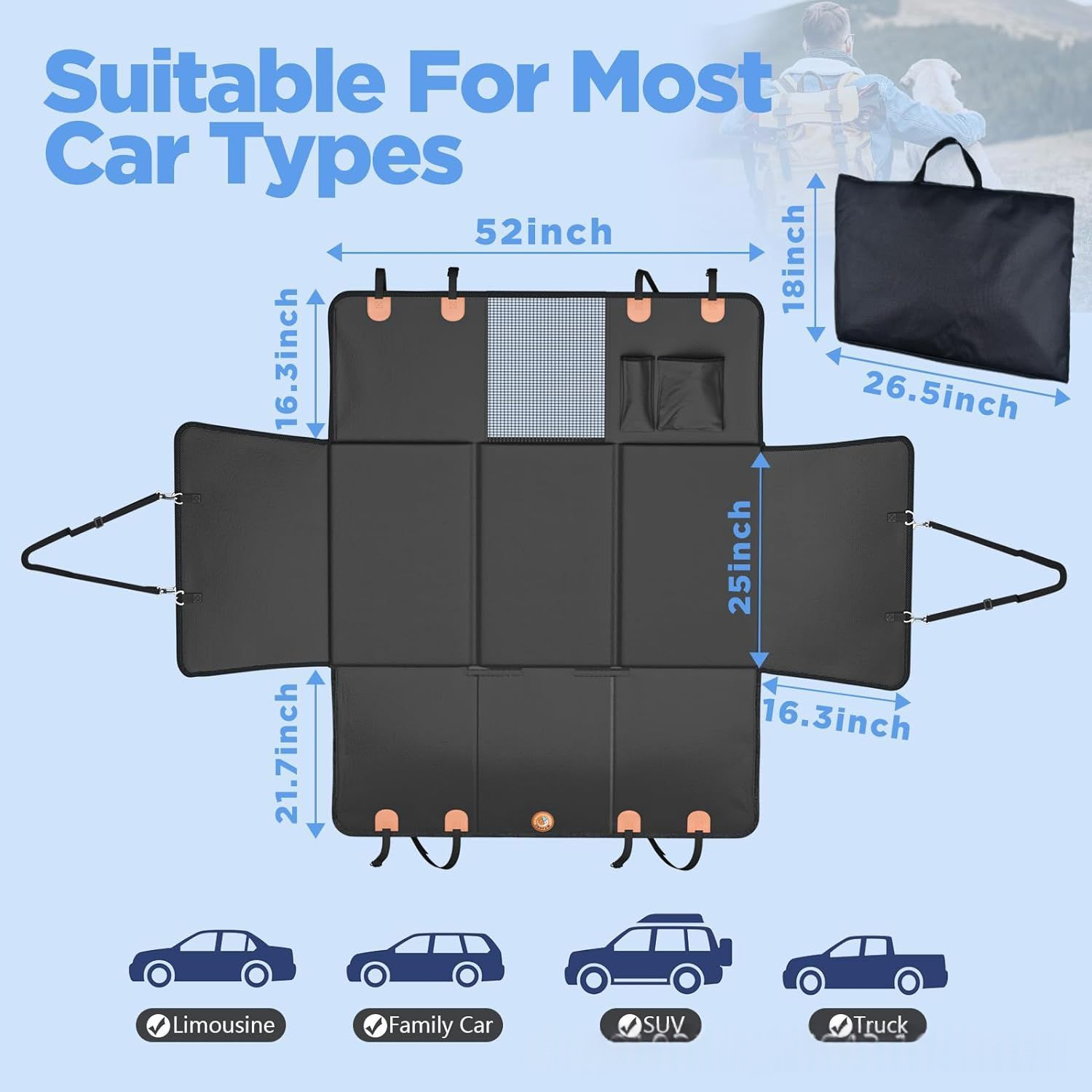 Waterproof Car Seat Cover For PetsDogs detail photo 1