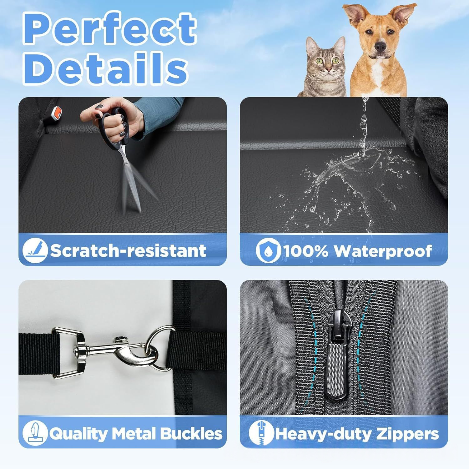 Waterproof Car Seat Cover For PetsDogs detail photo 2