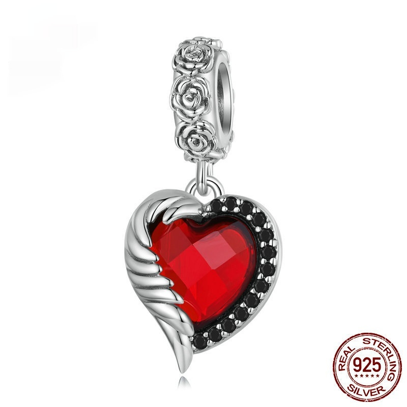 Silver-Plated Heart Pendant Bracelet, picture 2 of 2