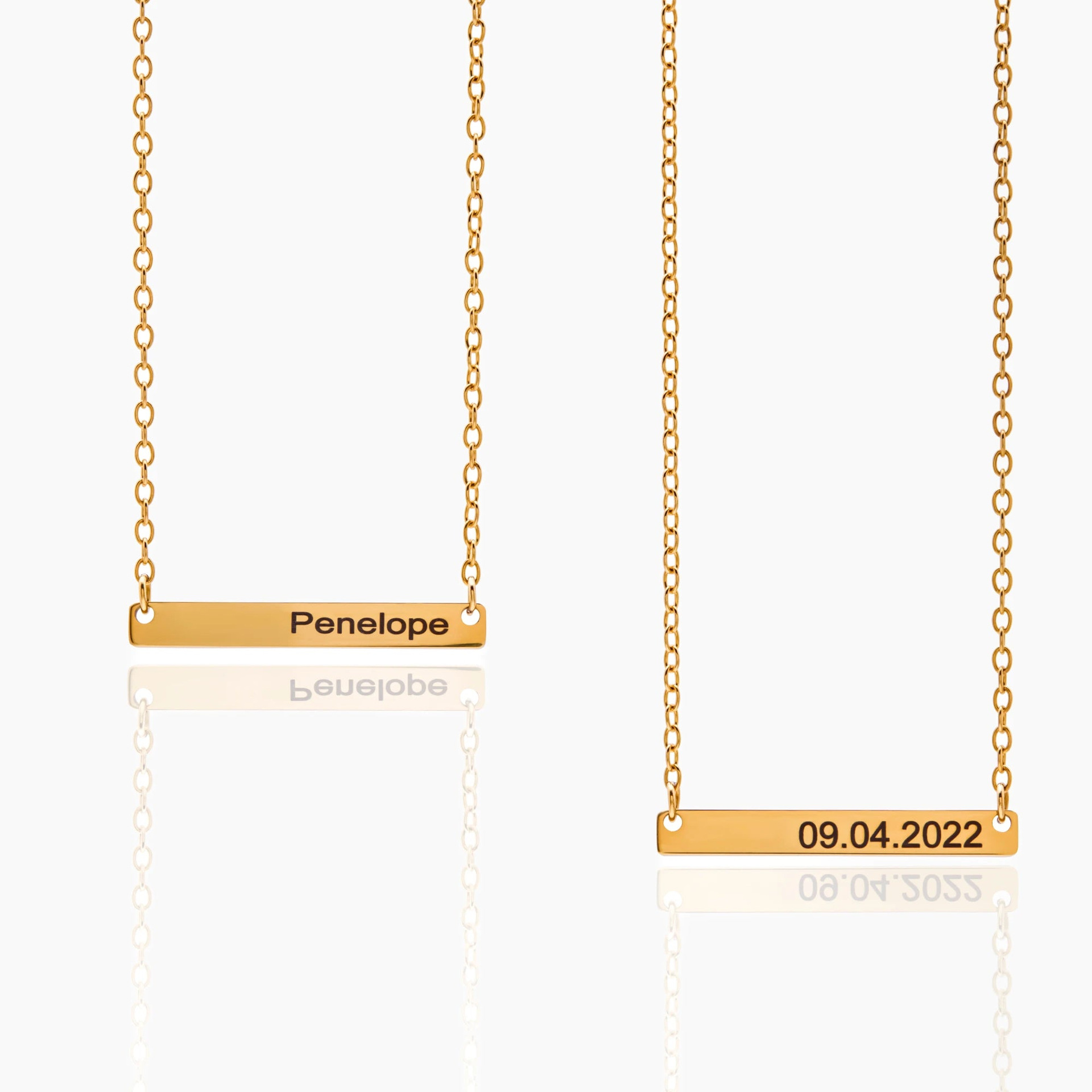 Stainless Steel 18K Gold-plated Personalized Necklace