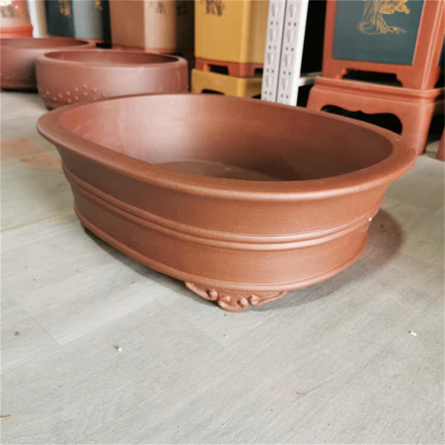 Purple Sand Flowerpot Large Waist Stump