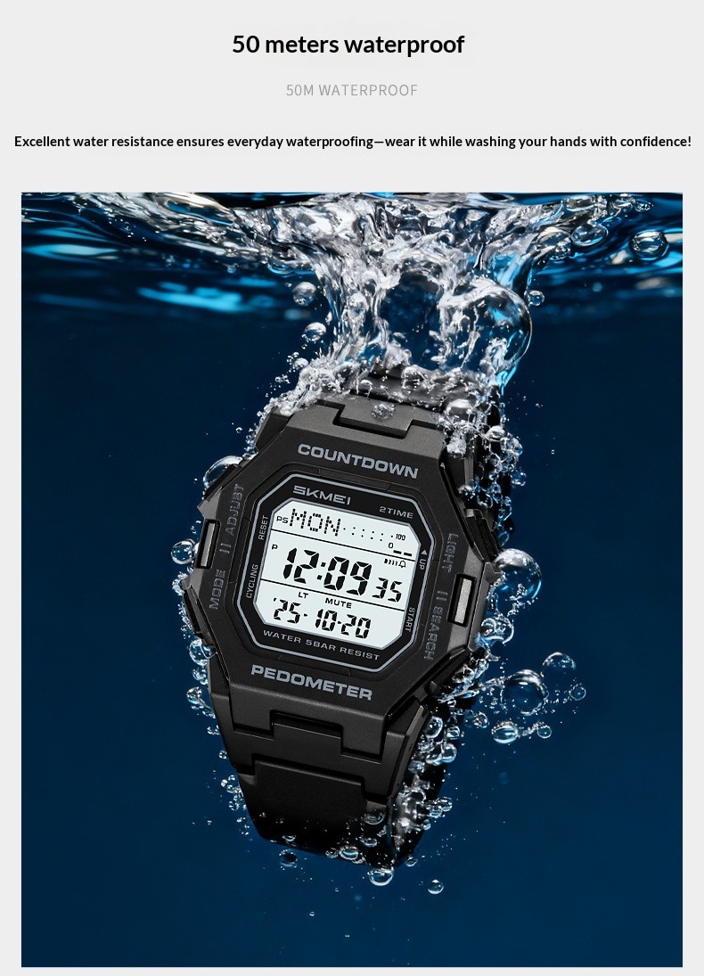 Skmei 2596 Trendy Digital watch for men 49mm dial