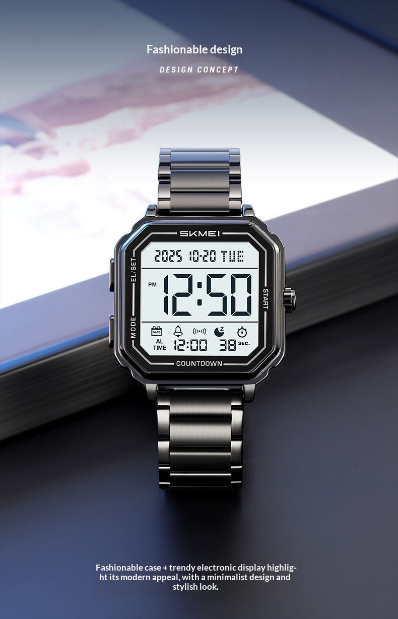 Skmei 2559 Trendy Multi-function Square Sports Digital Watch For Men 40mm dial