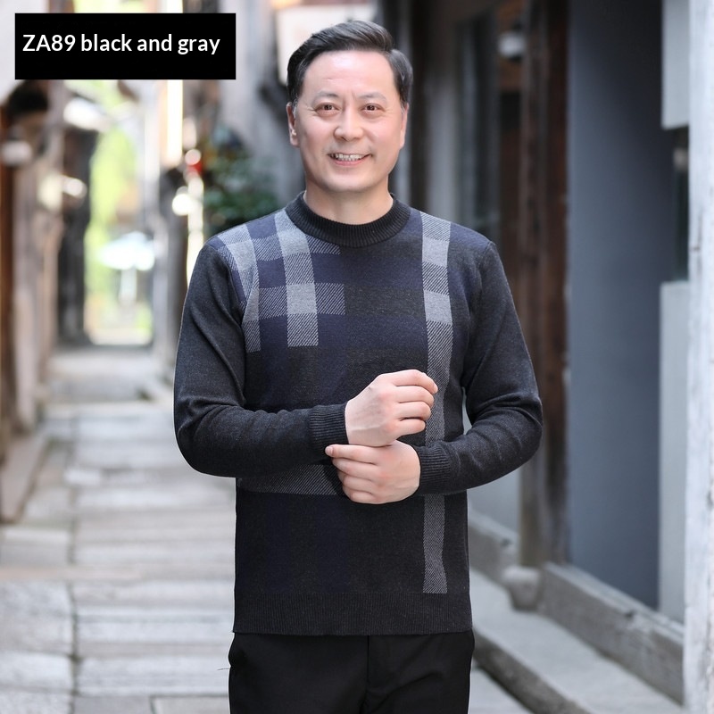 Men's Knitted Sweater For Mid-Age AutumnWinter — product photo 4