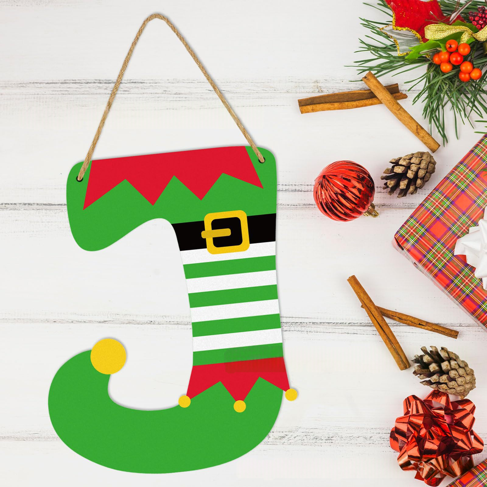 Christmas Elf Sock Ornament Decoration