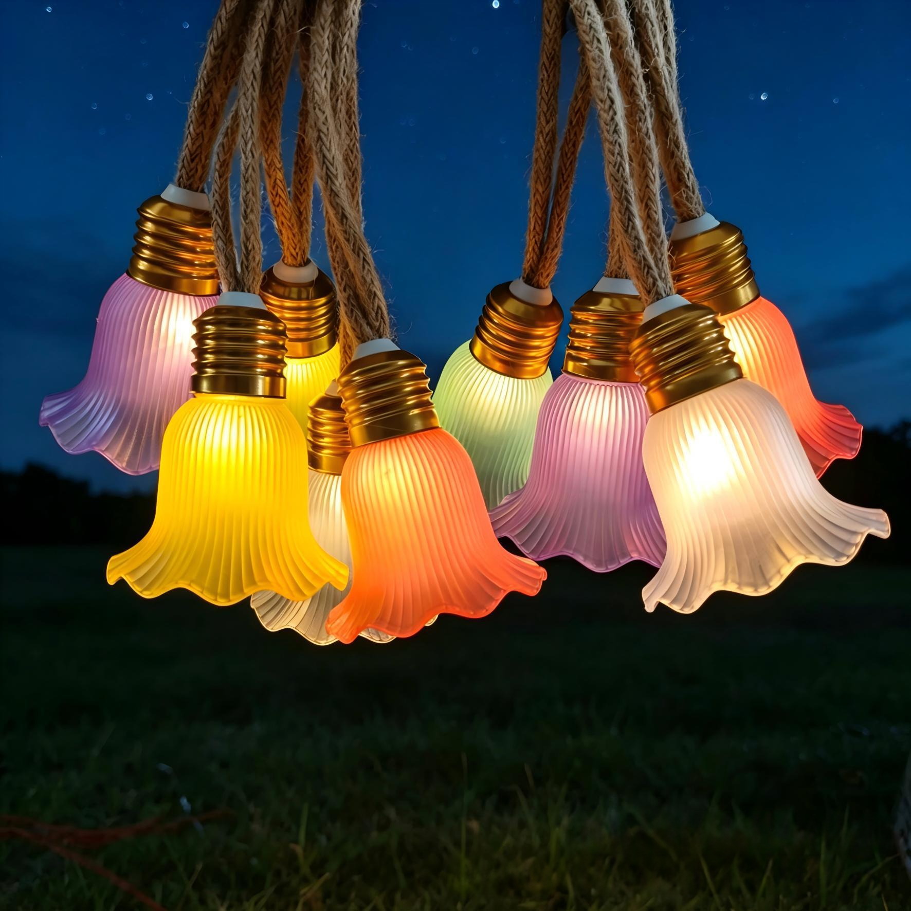 LED Skirt Light Hemp Rope Morning Glory Solar Lamp