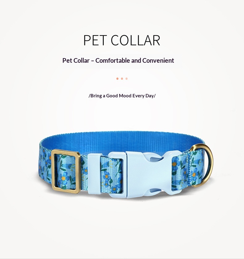 Blue Plastic Buckle Lightweight Pet Collar detail photo 8