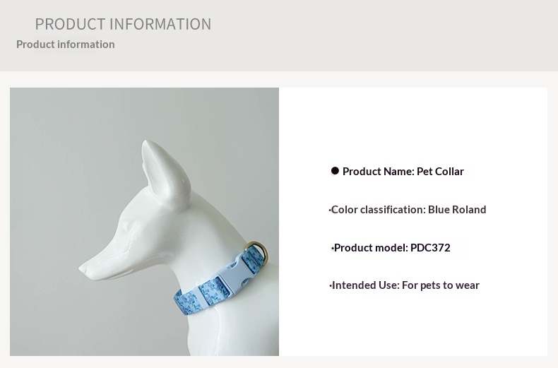 Blue Plastic Buckle Lightweight Pet Collar detail photo 7