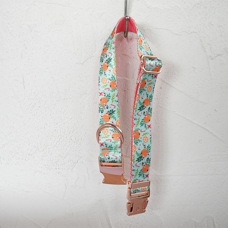 New Stylish Printed Faux-nylon Pet Collar detail photo 1
