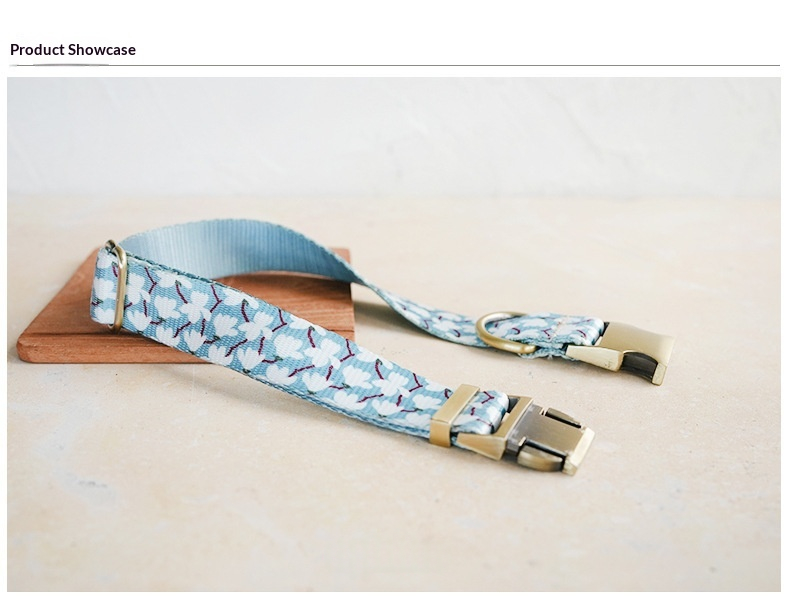 Jasmine-print Anti-loss Dog Collar detail photo 4