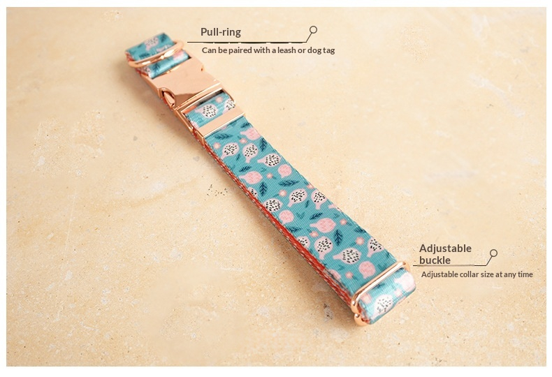 New Style Faux Nylon Printed Pet Collar detail photo 8