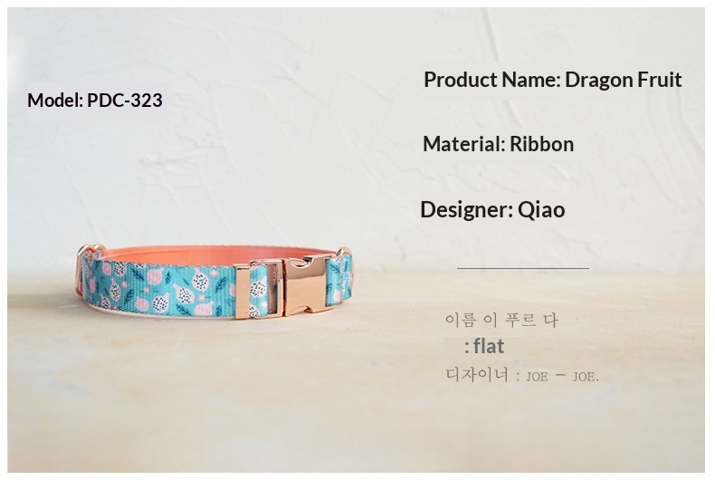 New Style Faux Nylon Printed Pet Collar detail photo 11