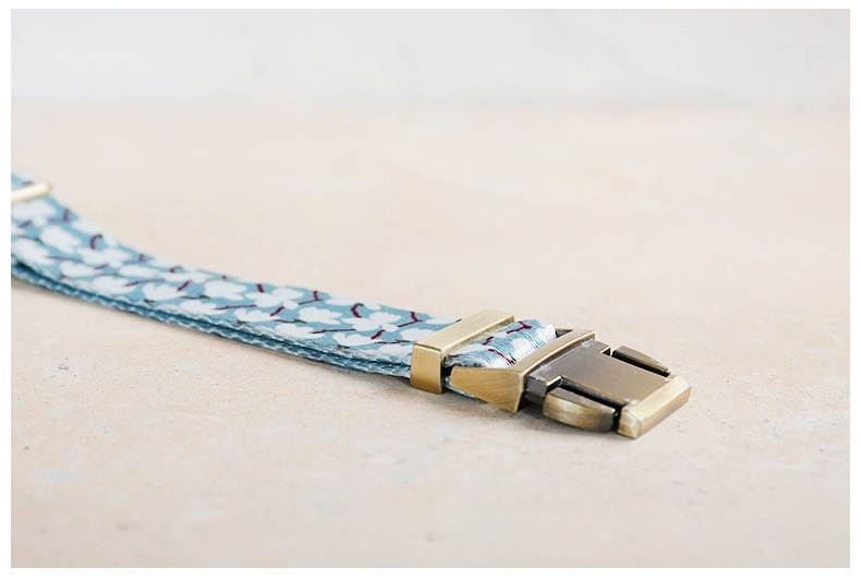 Jasmine-print Anti-loss Dog Collar detail photo 10