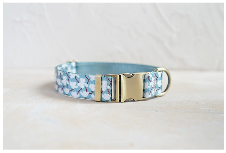 Jasmine-print Anti-loss Dog Collar detail photo 7