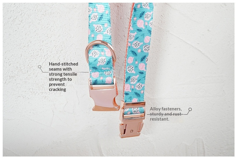New Style Faux Nylon Printed Pet Collar detail photo 3